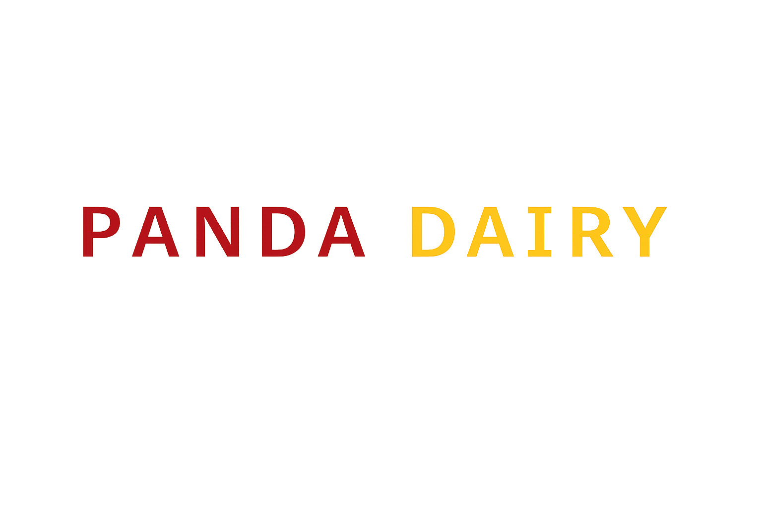 Panda Dairy Text Logo